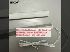 Ultra-thin Led Cabinet Light Aluminum Embedded Human Body Induction Display Cabinet Hard Light Strip